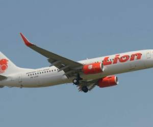 (FILES) This file photo taken on March 18, 2013 shows a Lion Air plane flying over Sukarno-Hatta airport in Tangerang, outside Jakarta. - An Indonesian Lion Air passenger plane went missing on October 29, 2018 shortly after taking off from the capital Jakarta, an aviation authority official said, adding that a search and rescue operation is under way. (Photo by Adek BERRY / AFP)