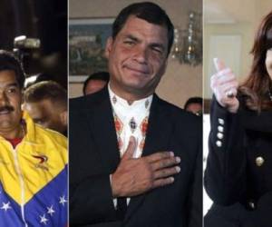 Nicolás Maduro, Rafael Correa y Cristina F. de Kirchner. (Foto: Archivo)