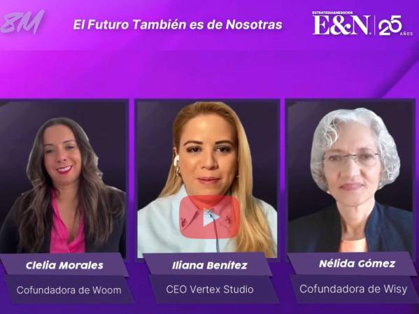 <i>Invitadas al foro 8M: El futuro también es de nosotras. Clelia Morales, Iliana Benítez y Nélida Gómez. FOTO E&amp;N</i>