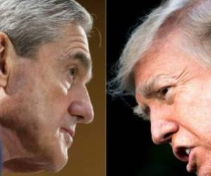 (FILES)(COMBO) This combination of pictures created on January 8, 2018 shows files photos of former FBI Director Robert Mueller (L) on June 19, 2013, in Washington, DC; and US President Donald Trump on December 15, 2017, in Washington, DC.The White House on April 10, 2018 insisted Donald Trump has the power to fire special prosecutor Robert Mueller, stoking fears that the president may try to kill an investigation inching ever-closer to the Oval Office.'We have been advised that the president certainly has the power to make that decision,' said Press Secretary Sarah Sanders, after months of denying Mueller's removal is under consideration.The change in tone came as Trump reacted furiously to an FBI raid of his private lawyer's offices on Monday. / AFP PHOTO / SAUL LOEB AND Brendan Smialowski