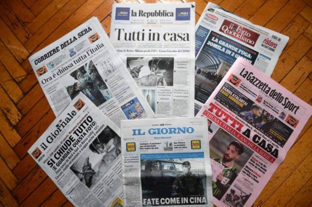 El gobierno de Italia conclamó a los 60 millones de habitantes del país a permanecer 'en casa', para contener una epidemia de coronavirus. Foto AFP