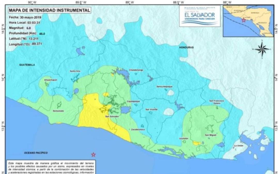 Sismo de 6,8 grados causa alarma en El Salvador