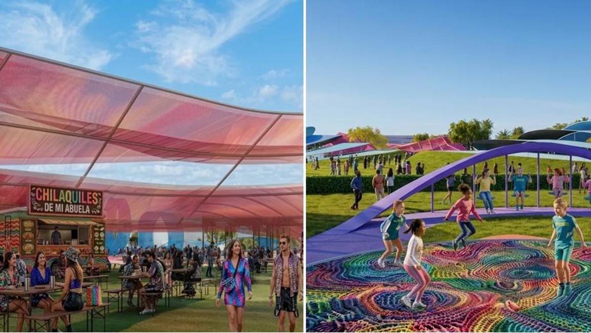 La Ciudad Shakira tendrá Mercados, zonas VIP, espacios escénicos y áreas de juegos infantiles. (BIG / ADes)