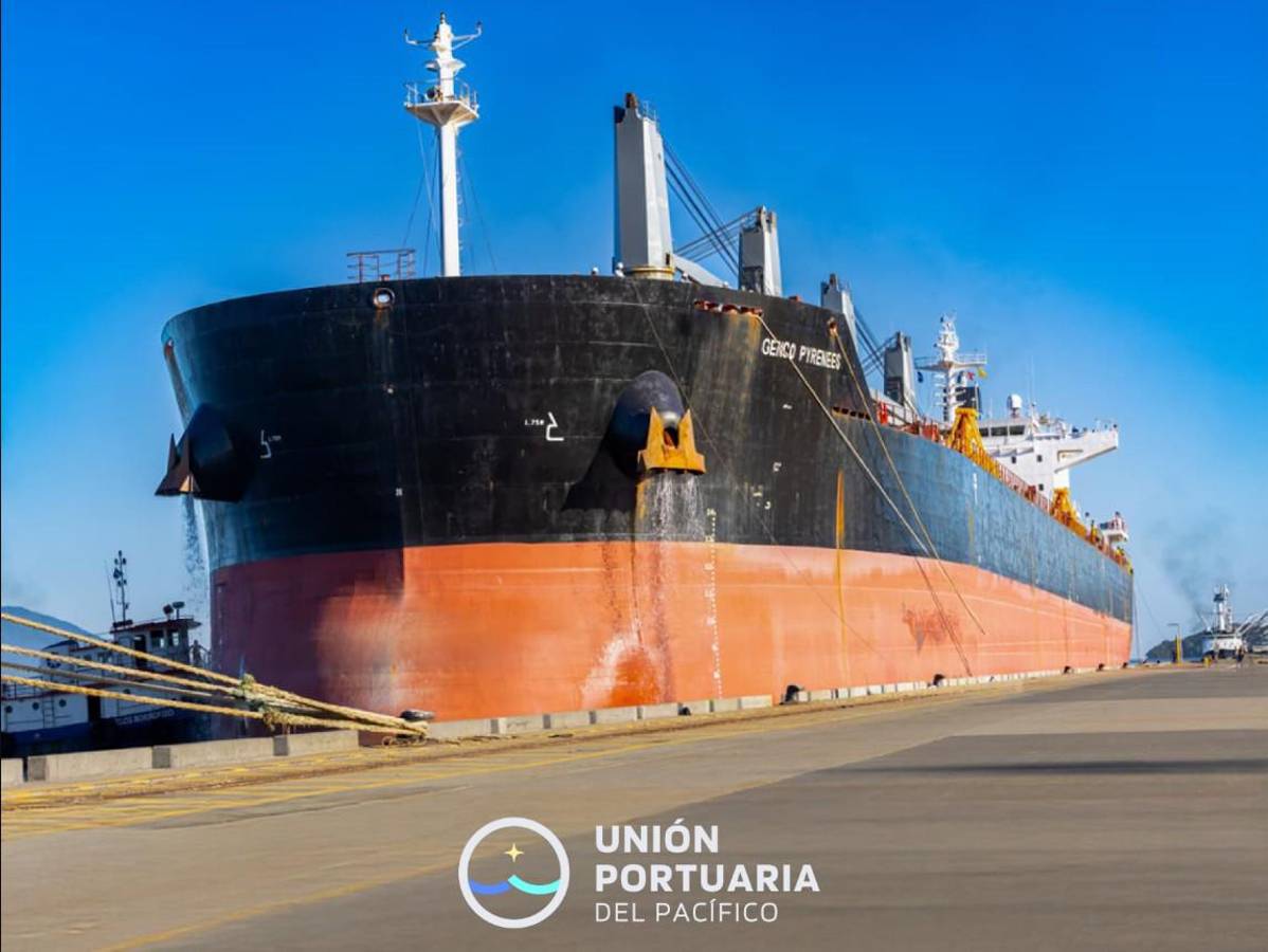 Puerto de La Unión de El Salvador con nueva actividad: recibe buque de carga pesada