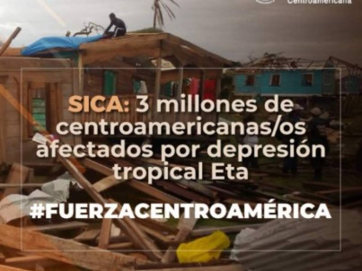 El huracán Eta comenzó a afectar al noreste de Nicaragua y al norte de Honduras en la madrugada del 3 de noviembre, tras su rápida intensificación de tormenta tropical a huracán de categoría 4 el 2 de noviembre. SICA contabiliza 3 millones de afectados.