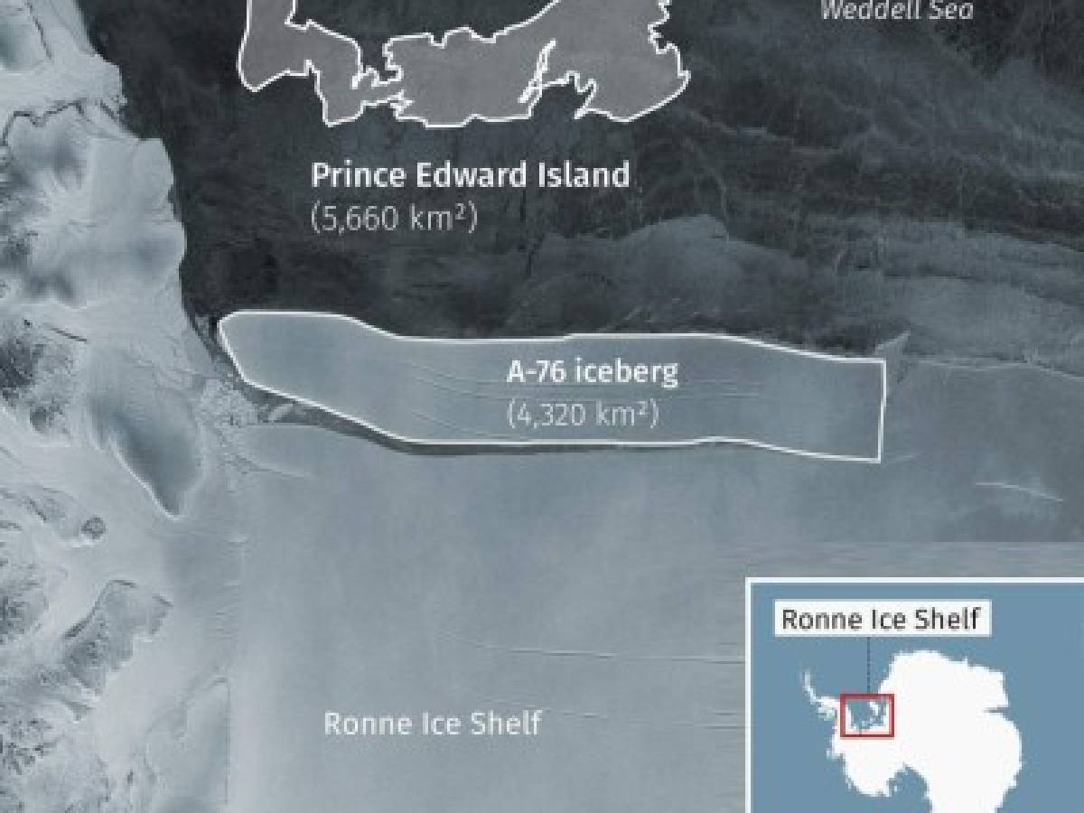 El iceberg más grande del mundo se separó de la Antártida