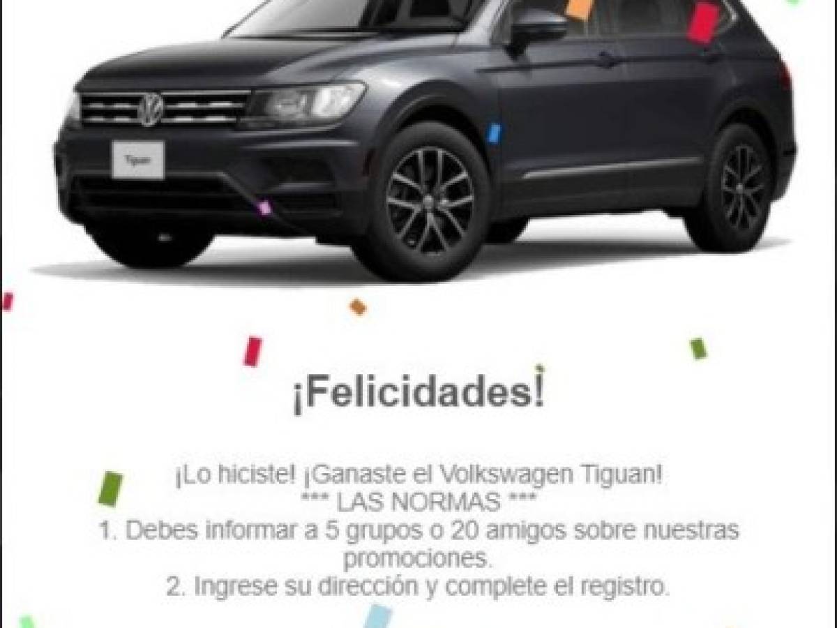 Engaño hace creer que Toyota y Volkswagen están regalando vehículos por sus aniversarios