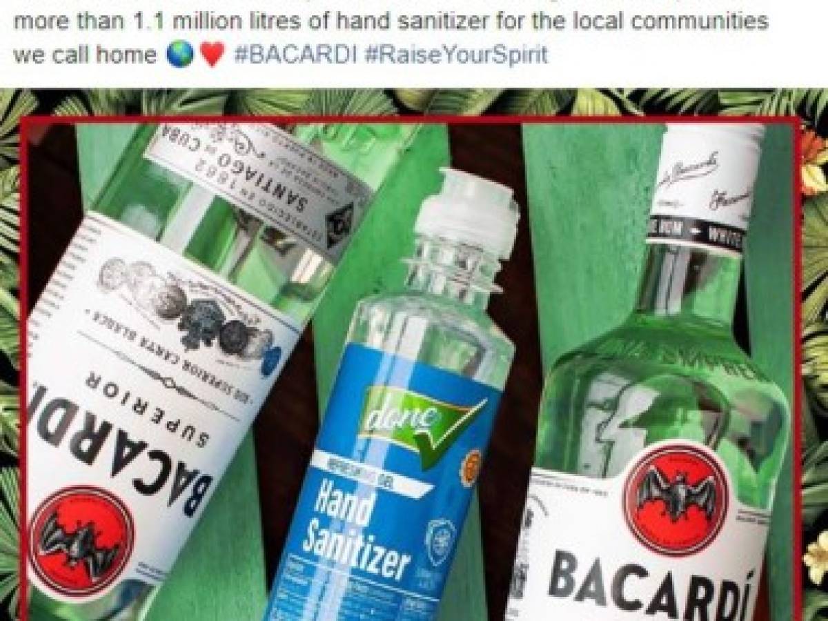 Bacardí México cambia el ron por el gel antibacterial