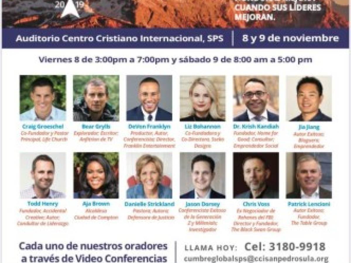 La Cumbre Global de Liderazgo será en San Pedro Sula este fin de semana