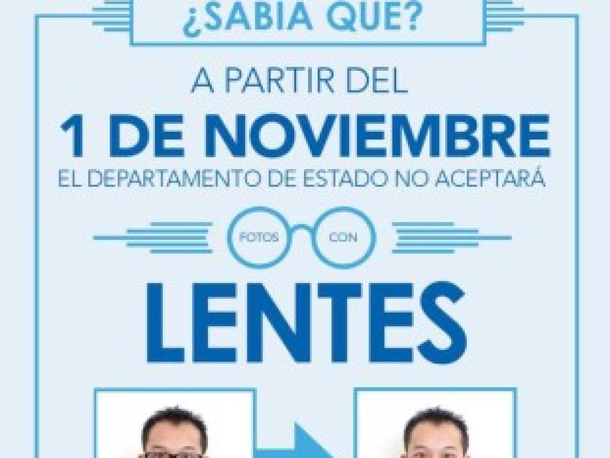 EE.UU. no permitirá uso de lentes en fotos para visa