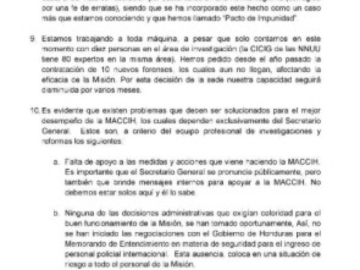 Honduras: Estas son las razones de la renuncia del exjefe MACCIH