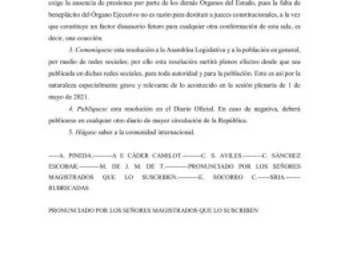 El Salvador: Sala de lo Constitucional declara improcedente su destitución