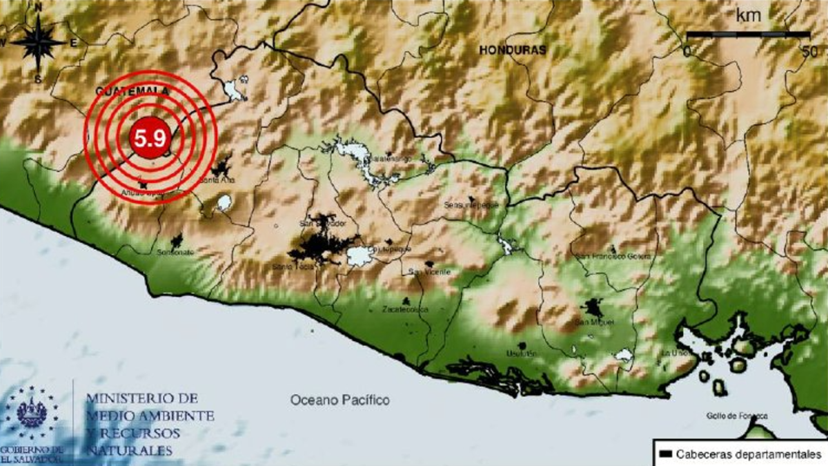 Dos fuertes sismos fueron percibidos en Guatemala y El Salvador