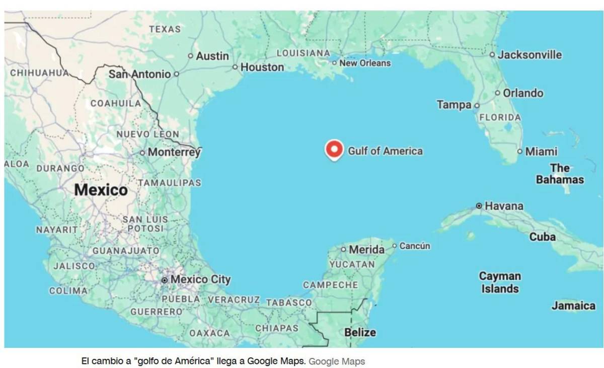 Ya no es solo Google, Apple también renombra el Golfo de México como Golfo de América