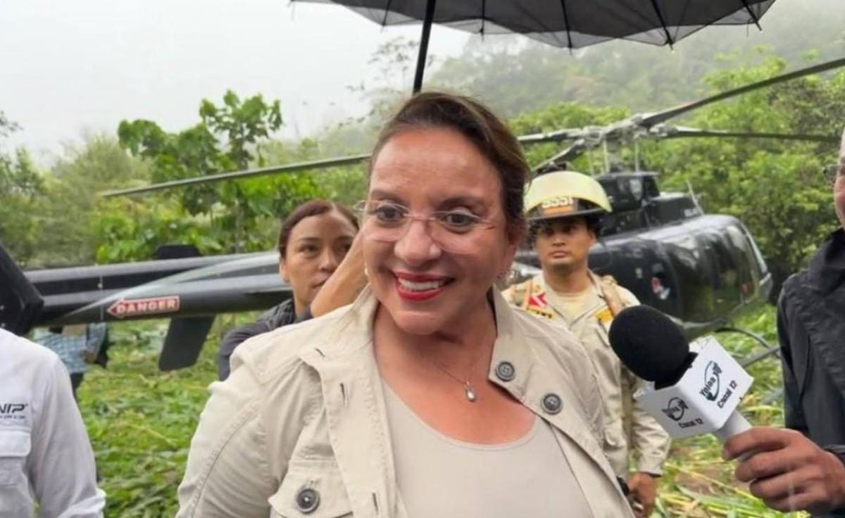 Presidenta de Honduras ilesa tras aterrizaje de emergencia de helicóptero en que viajaba