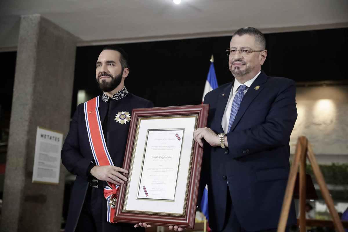 Presidentes Nayib Bukele y Rodrigo Chaves acuerdan crear 'Liga de Naciones'