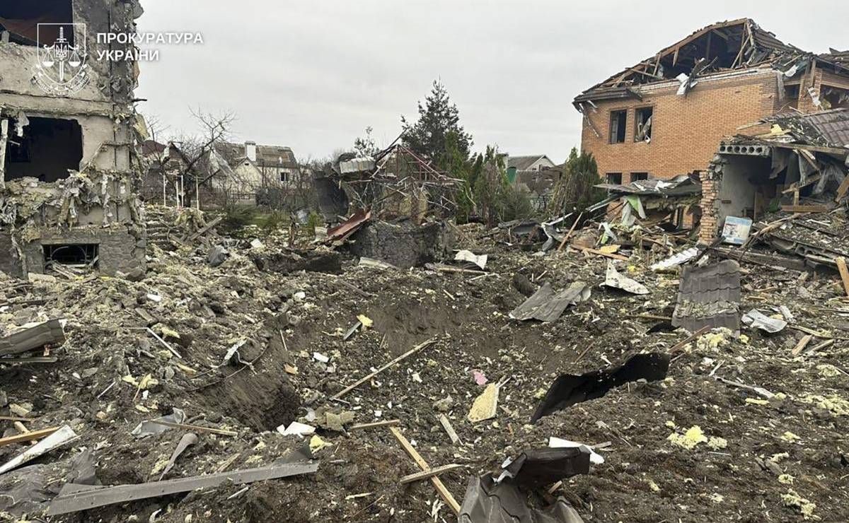 <i>Imagen de los restos de un ataque ruso en una ciudad ucraniana. EFE/EPA/Dnipropetrovsk Regional State Administration </i>