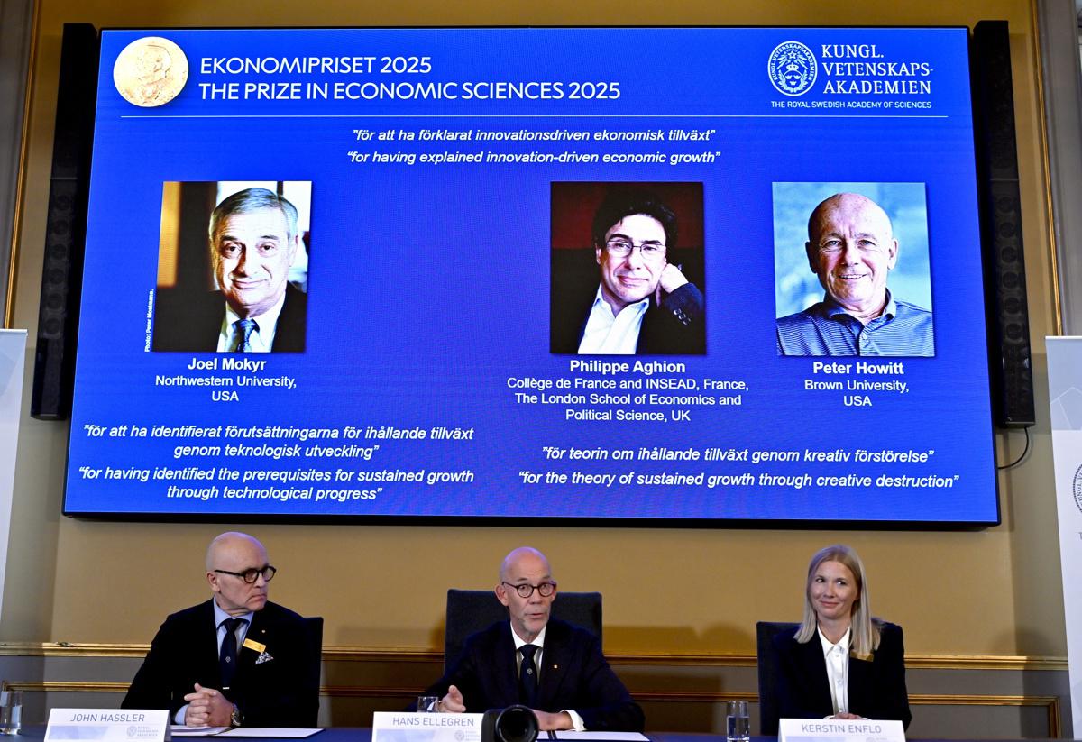 Nobel de Economía distingue a expertos en destrucción creativa y crecimiento económico