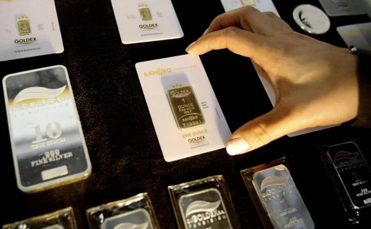 <i>Vista de los lingotes de oro. EFE/Luis Eduardo Noriega</i>