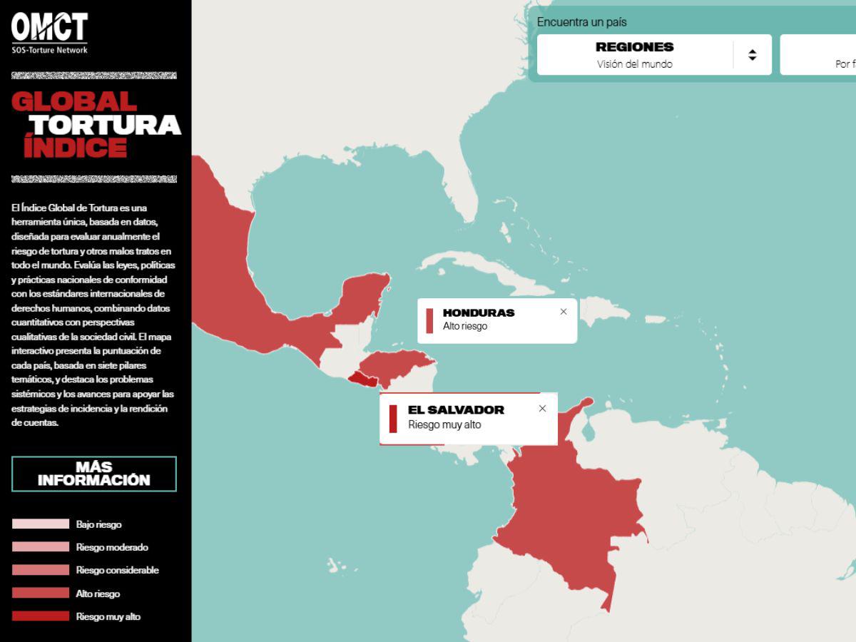 El Salvador es uno de los países con mayor riesgo de sufrir tortura, según OMCT