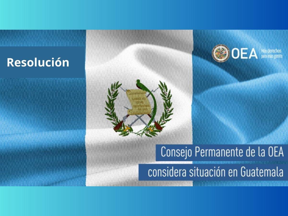 OEA enviará comisión permanente a Guatemala