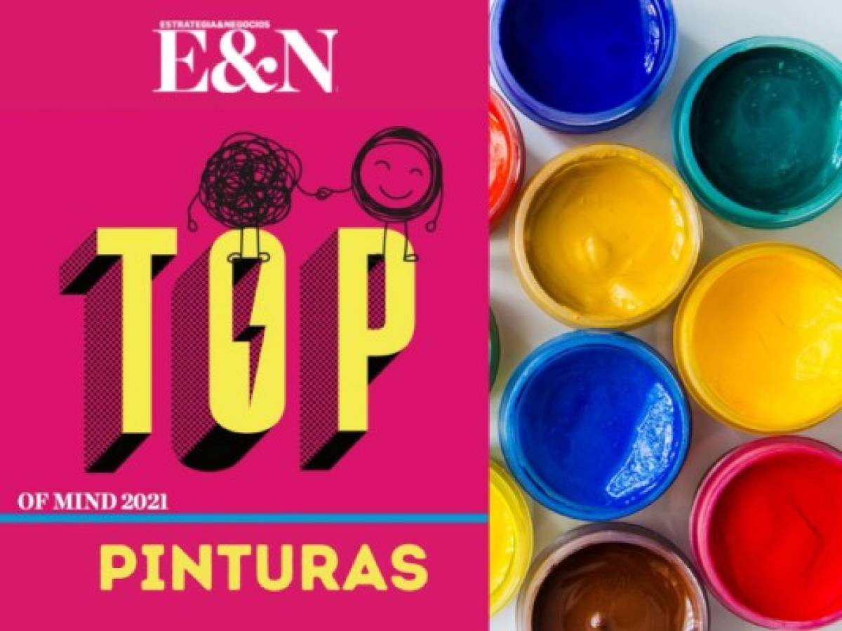 Marcas de pintura que reinan el Top of Mind 2021