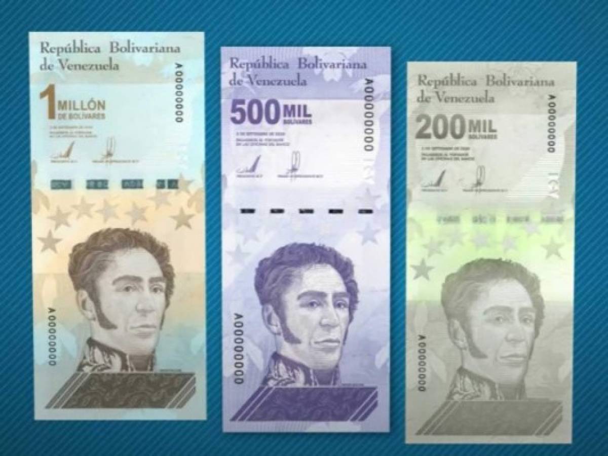 Venezuela tendrá billete de 1 millón de bolívares (vale US$0.53)