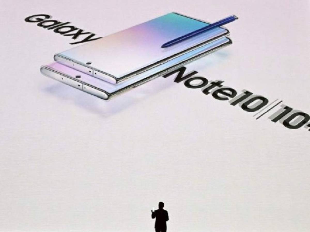Samsung Electronics President and CEO Dong Jin Koh speaks during the launch event of the Galaxy Note 10 at the Barclays Center in Brooklyn, New York on August 7, 2019. (Photo by TIMOTHY A. CLARY / AFP)