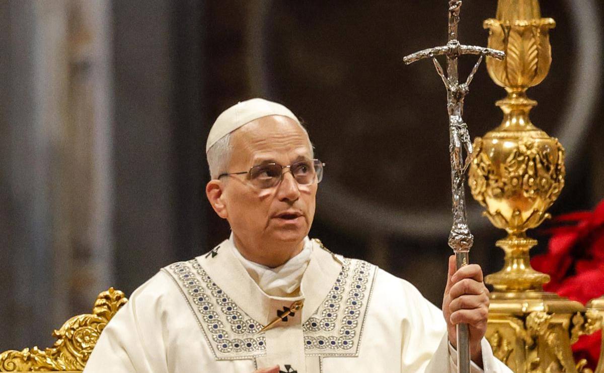 <i>El papa León XIV preside la misa de Año Nuevo en la basílica de San Pedro el 1 de enero de 2026. EFE/EPA/GIUSEPPE LAMI</i>