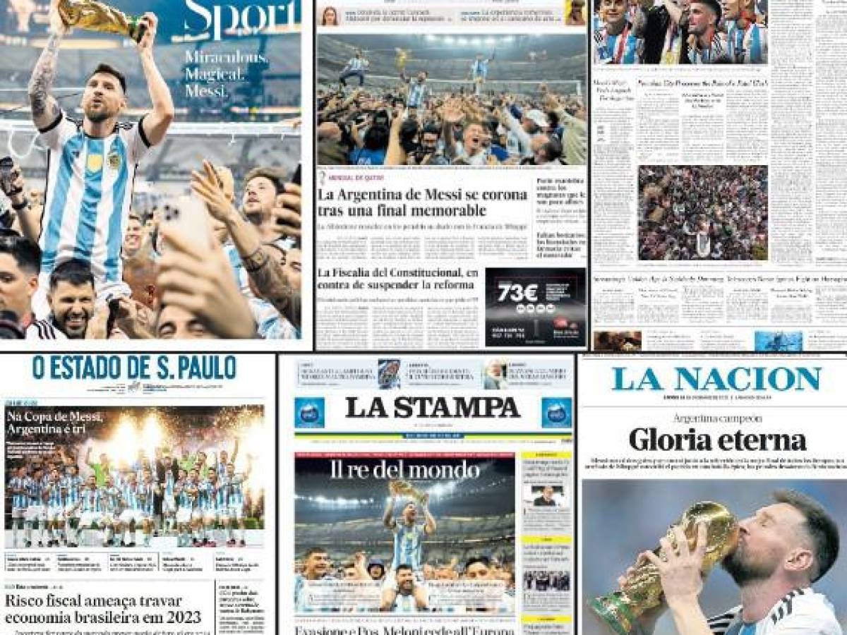 Las portadas de los periódicos destacan el gane de Argentina en Qatar