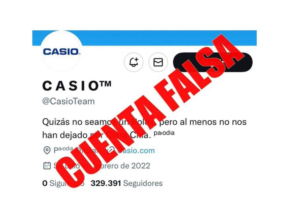 Aumentan cuentas falsas de CASIO en Twitter ¡NO caiga!