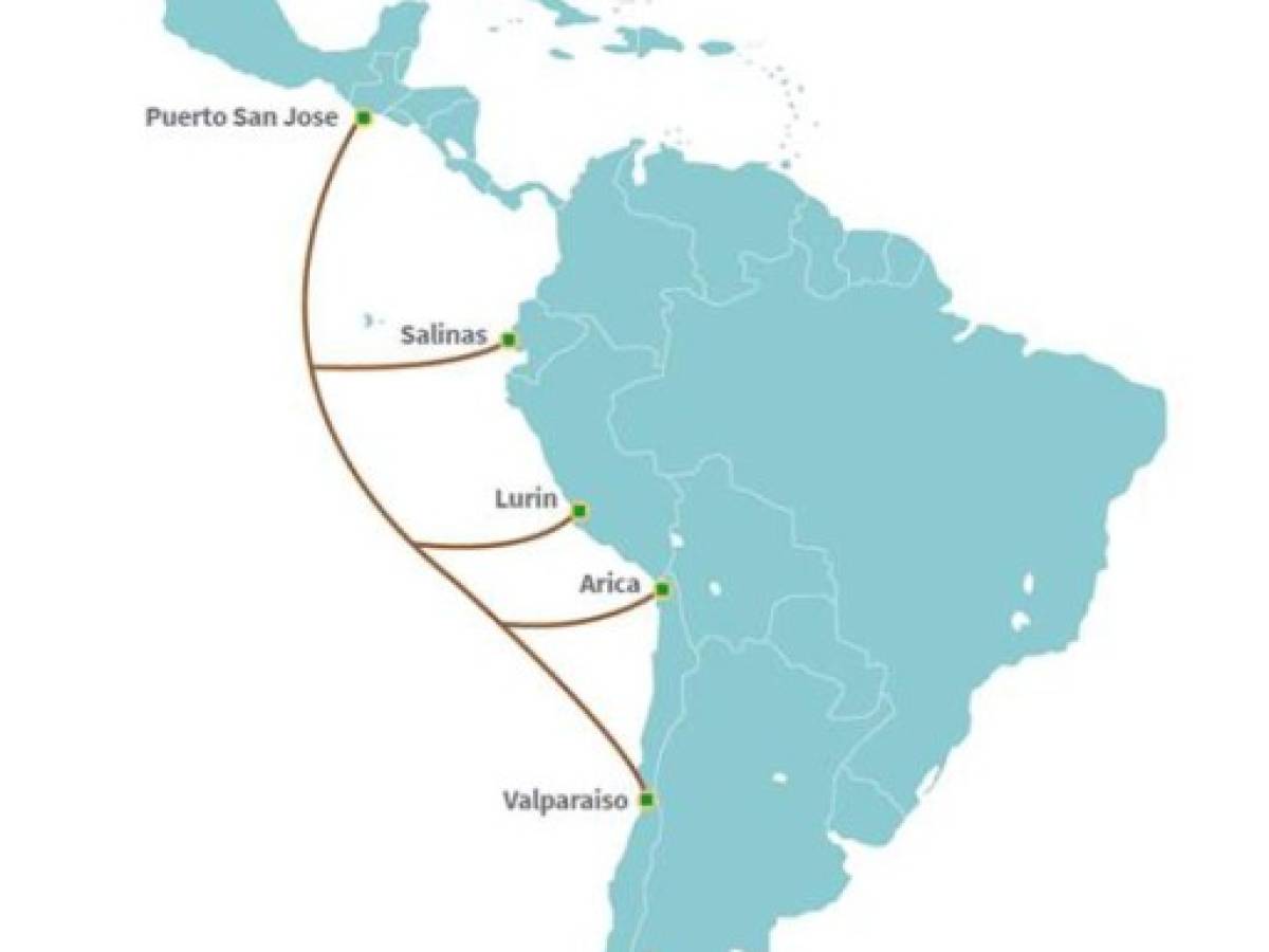 Cable submarino conectará el Puerto San José, Guatemala, con Valparaíso, Chile