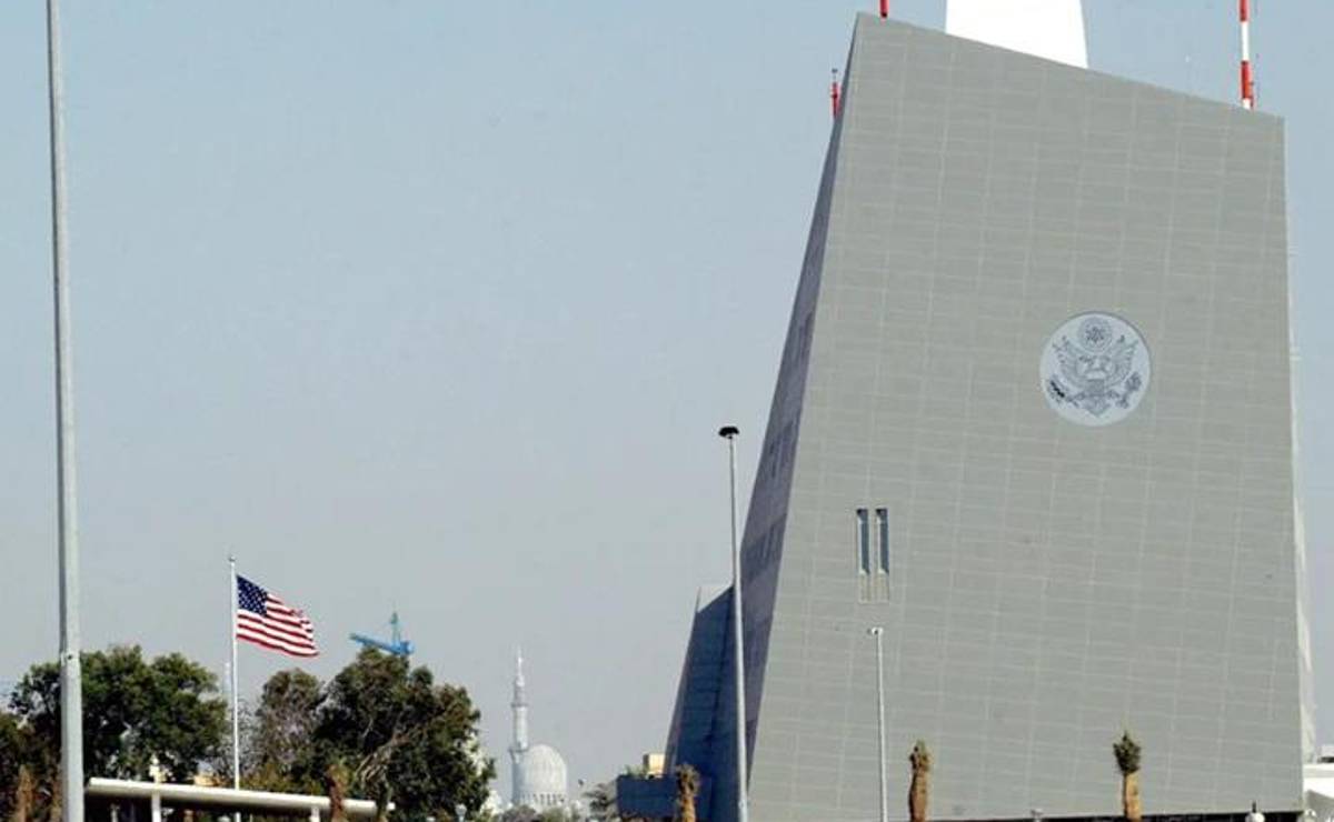 La Embajada de Estados Unidos en Abu Dabi, Emiratos Árabes Unidos. EPA/OSAMA ABUGHANIM