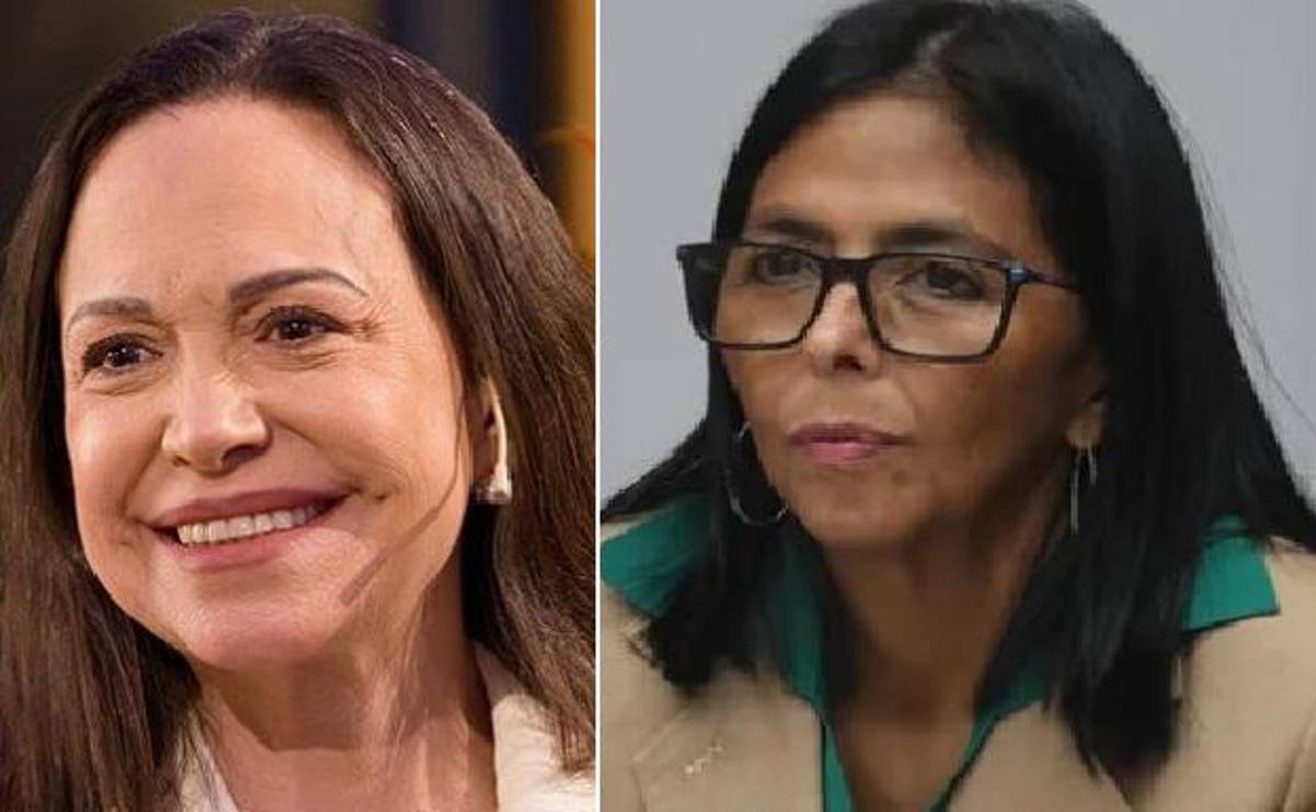 María Corina Machado demostró en una multitudinaria convocatoria en Madrid que la diáspora exige elecciones. Delcy Rodríguez comenzó este domingo un marcha de varios días por Venezuela para ganar consenso interno. (Fotos: Archivo)