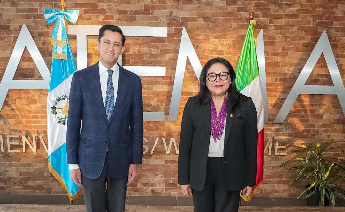 <i>Velasco fue recibido en Guatemala por la viceministra guatemalteca de Relaciones Exteriores, Mónica Bolaños Pérez. Foto de cortesía</i>