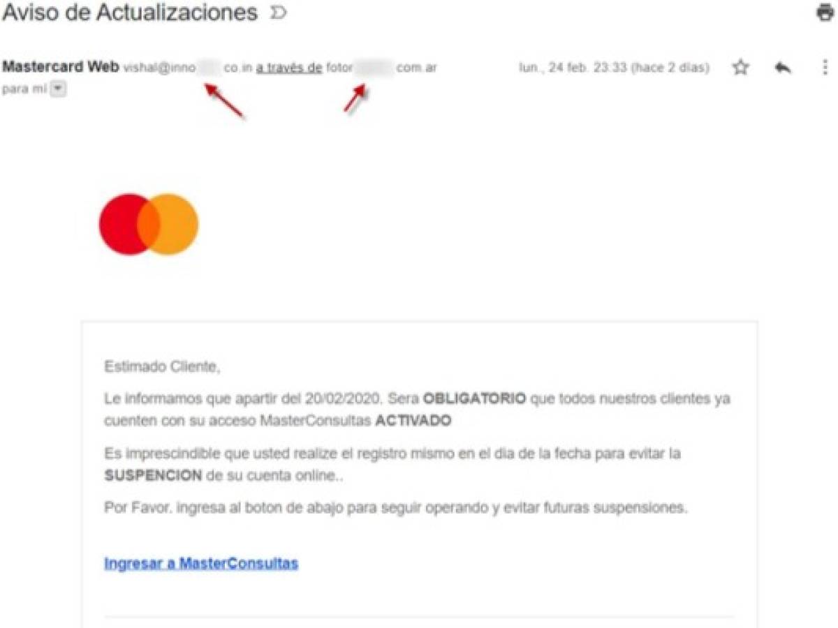 ESET advierte sobre un phishing activo que suplanta la identidad de Mastercard