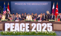 El presidente de Estados Unidos, Donald Trump, y los jefes de Estado de Egipto, Abdelfatah al Sisi; de Turquía, Recep Tayyip Erdogan, y de Catar, Tamim bin Hamad Al Thani, firmaron en la ciudad egipcia de Sharm el Sheij el acuerdo que estipula el fin de dos años de guerra en la Franja de Gaza. Foto de cortesía