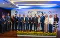 Representantes de Banco Industrial, FMO (Banco de Desarrollo de los Países Bajos), DEG (filial del Banco de Desarrollo Alemania KfW) y Proparco (filial de la Agencia Francesa de Desarrollo AFD). FOTO CORTESÍA