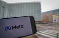 Un logotipo de la empresa Meta en un teléfono. EFE/EPA/OLIVIER HOSLET