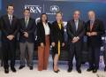 <i>Crisitina Ronski, la primera CEO mujer de Walmart Centroamérica, quien se hizo acompañar de Roberto Lara, CEO de Castillo Hermanos; Camilo Atala, presidente de Grupo Ficohsa; además de Luis Lara, CEO de Corporación BI. Este espacio tuvo la moderación de Velia Jaramillo, editora general de E&amp;N e Italo Pizzolante, socio fundador de PIZZOLANTE. FOTO E&amp;N</i>