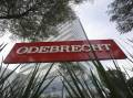 <i>Fotografía de archivo del logo de Odebrecht en una de sus sedes, en Sao Paulo (Brasil). EFE/ Sebastião Moreira</i>