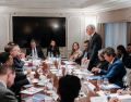 <i>Estos encuentros forman parte de una agenda de trabajo que también ha incluido espacios con representantes del sector financiero internacional y foros de discusión sobre las perspectivas económicas y de seguridad de Honduras. Foto de cortesía</i>