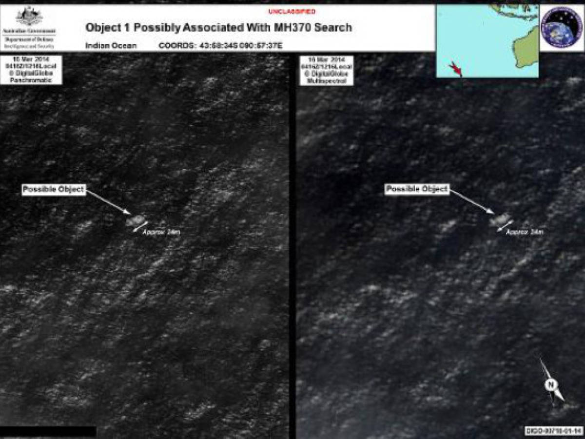 Detectan en el mar 'indicios creíbles' de restos del avión malasio