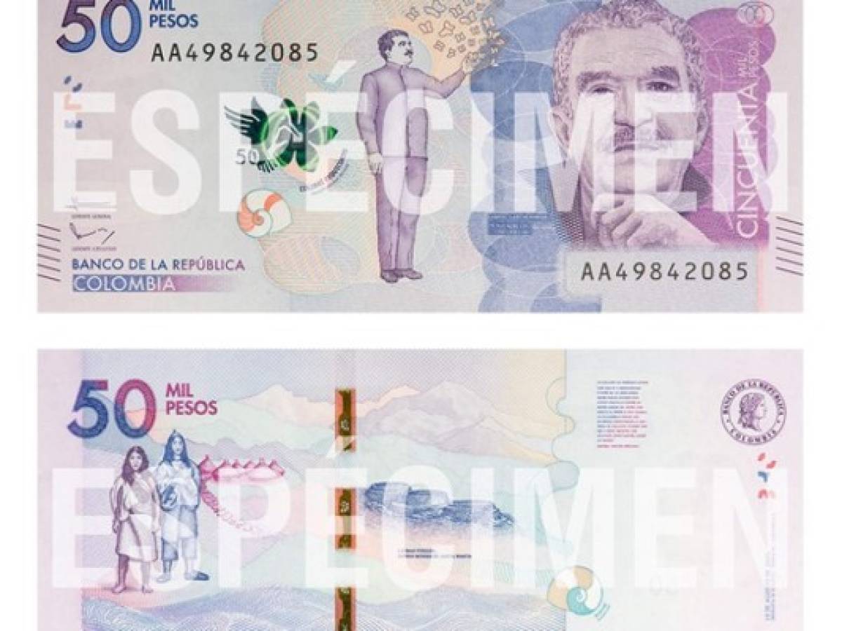 Colombia: Gabriel García Márquez en el nuevo billete de 50.000 pesos