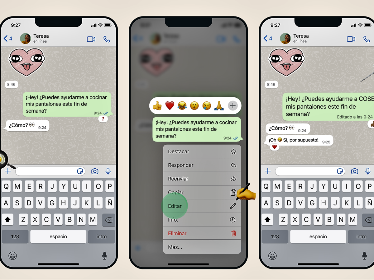 WhatsApp ya permite editar los mensajes enviados