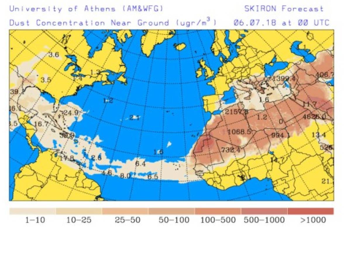 Centroamérica sigue bajo influencia de polvo del Sahara