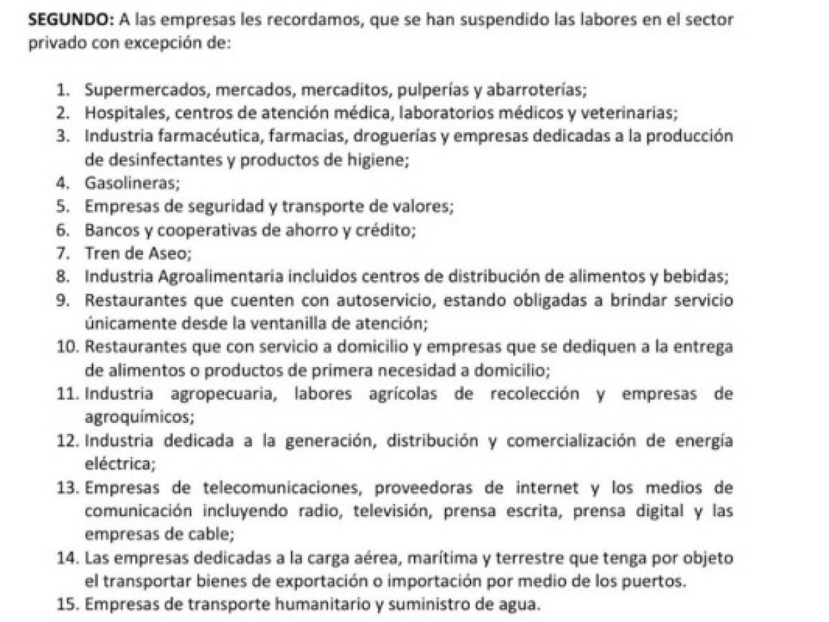 Honduras: Empresa privada urge medidas para sobrevivir a medidas por Covid-19