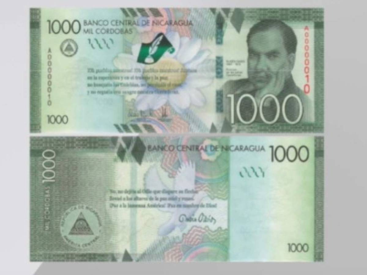 Nicaragua emitirá billete de 1.000 córdobas