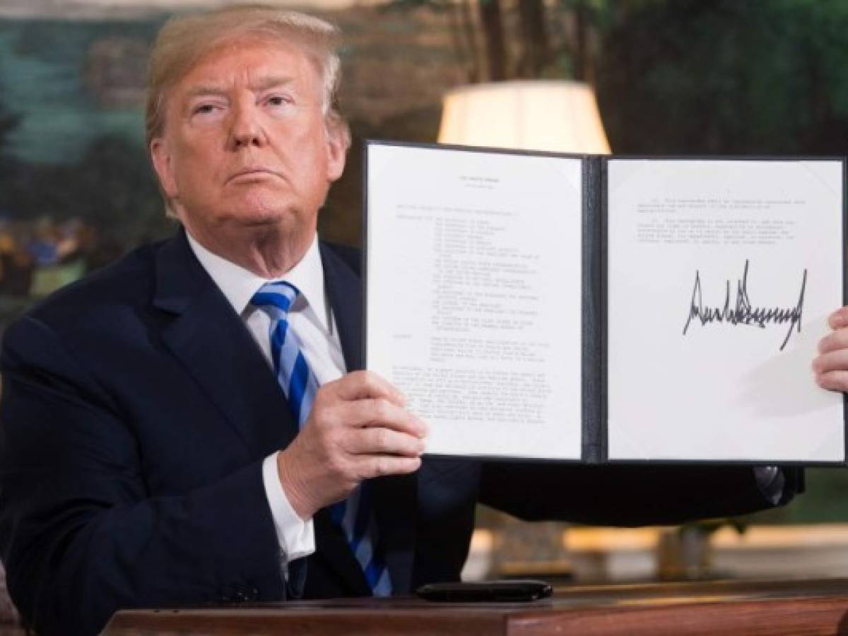 Trump rompe acuerdo nuclear con Irán y restablece sanciones económicas