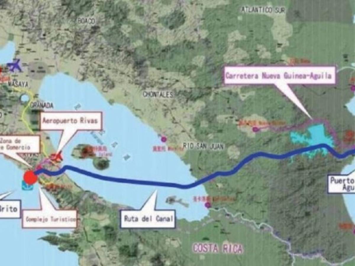 HKND devela ruta para el Gran Canal de Nicaragua